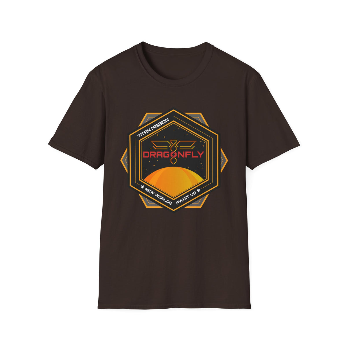 Dragonfly: Titan Mission. New Worlds Await Us T-Shirt