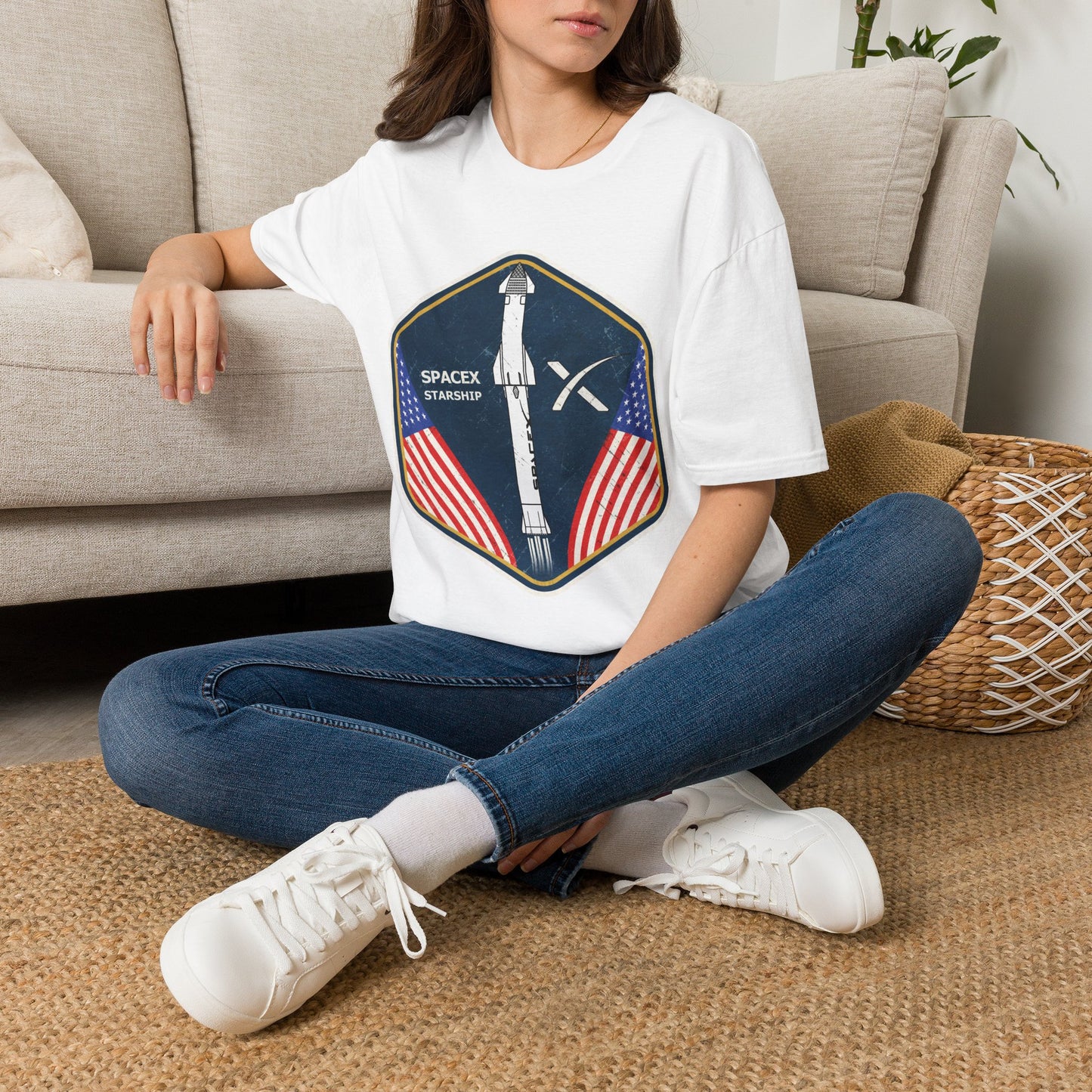 SpaceX Starship Badge T-Shirt