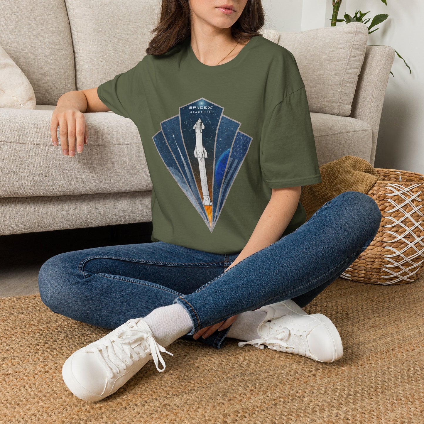 Starship Rocket Badge T-Shirt