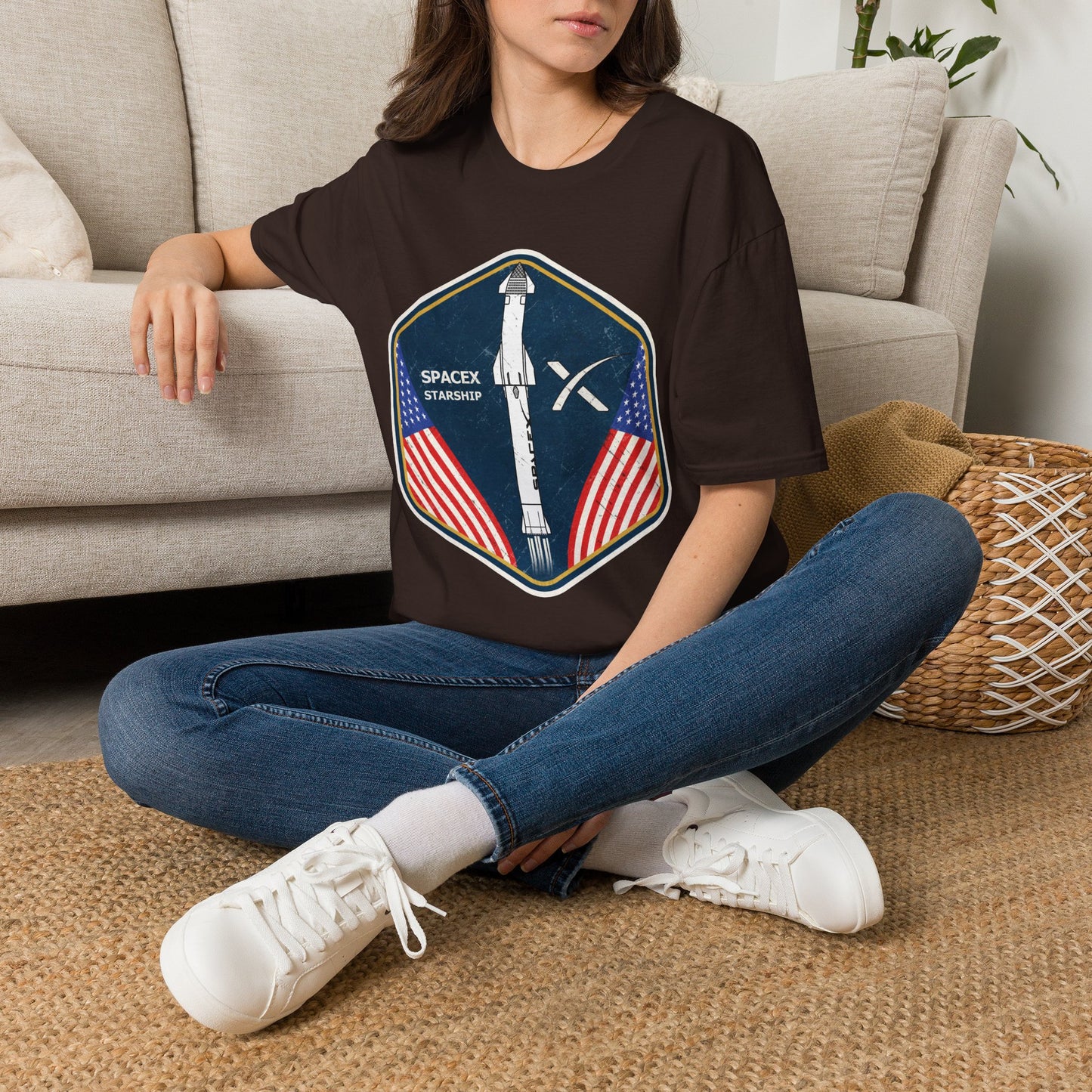 SpaceX Starship Badge T-Shirt