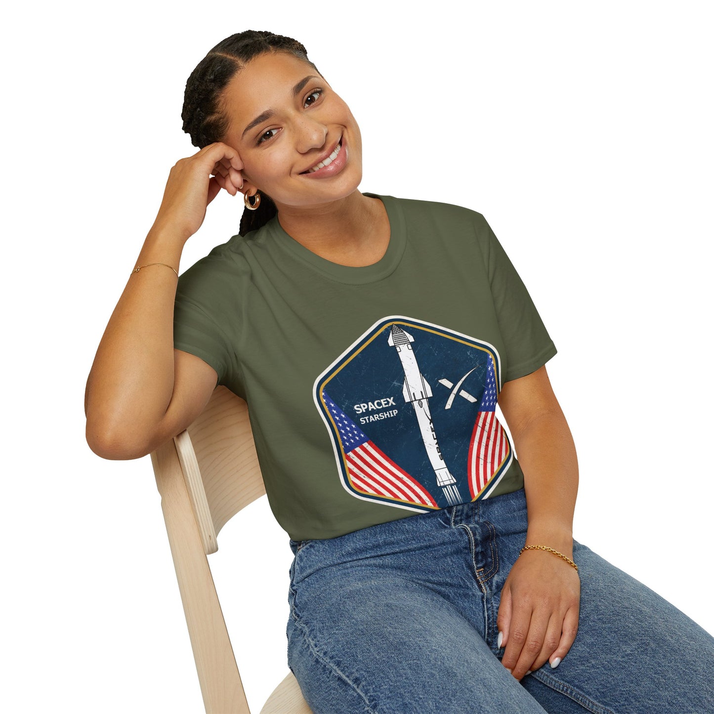SpaceX Starship Badge T-Shirt