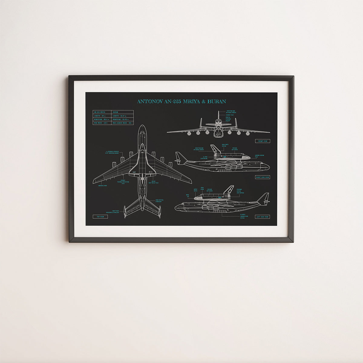Antonov AN-225 Mriya & Buran Poster