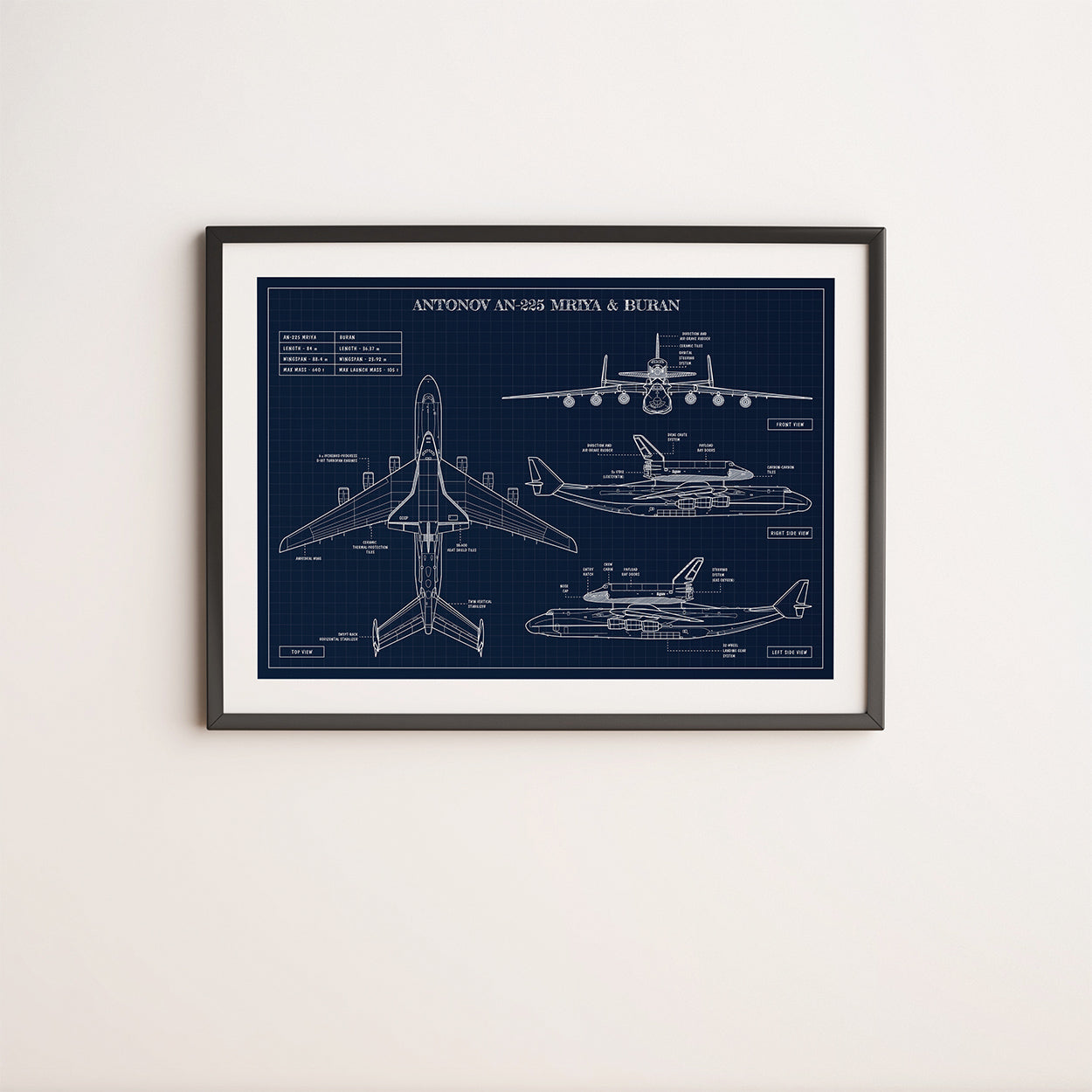 Antonov AN-225 Mriya & Buran Poster