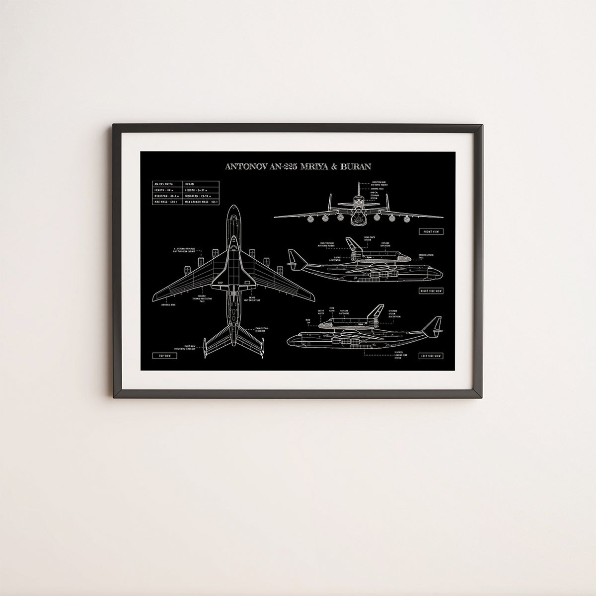 Antonov AN-225 Mriya & Buran Poster