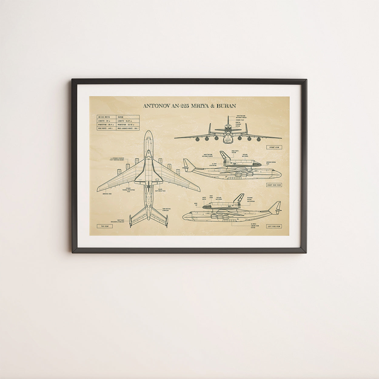 Antonov AN-225 Mriya & Buran Poster
