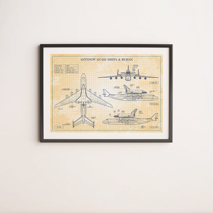 Antonov AN-225 Mriya & Buran Poster