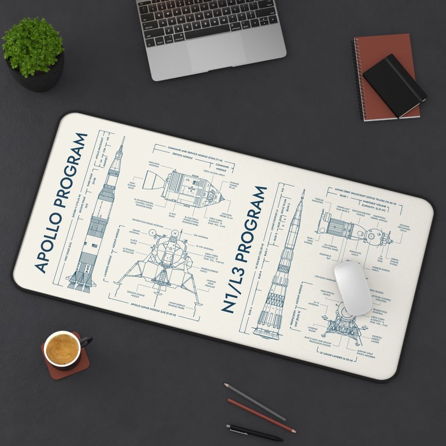Apollo Program vs N1/L3 Program Desk Mat