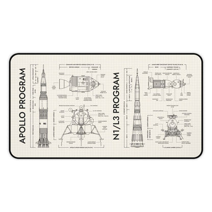 Apollo Program vs N1/L3 Program Desk Mat