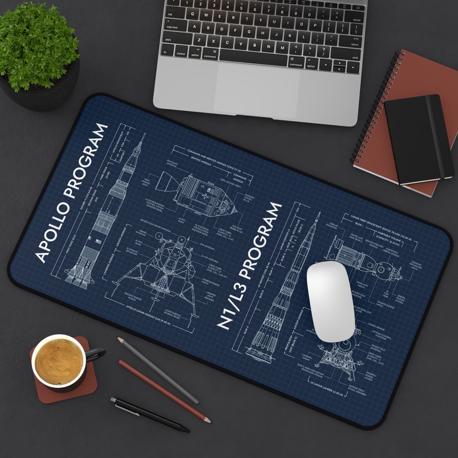 Apollo Program vs N1/L3 Program Desk Mat