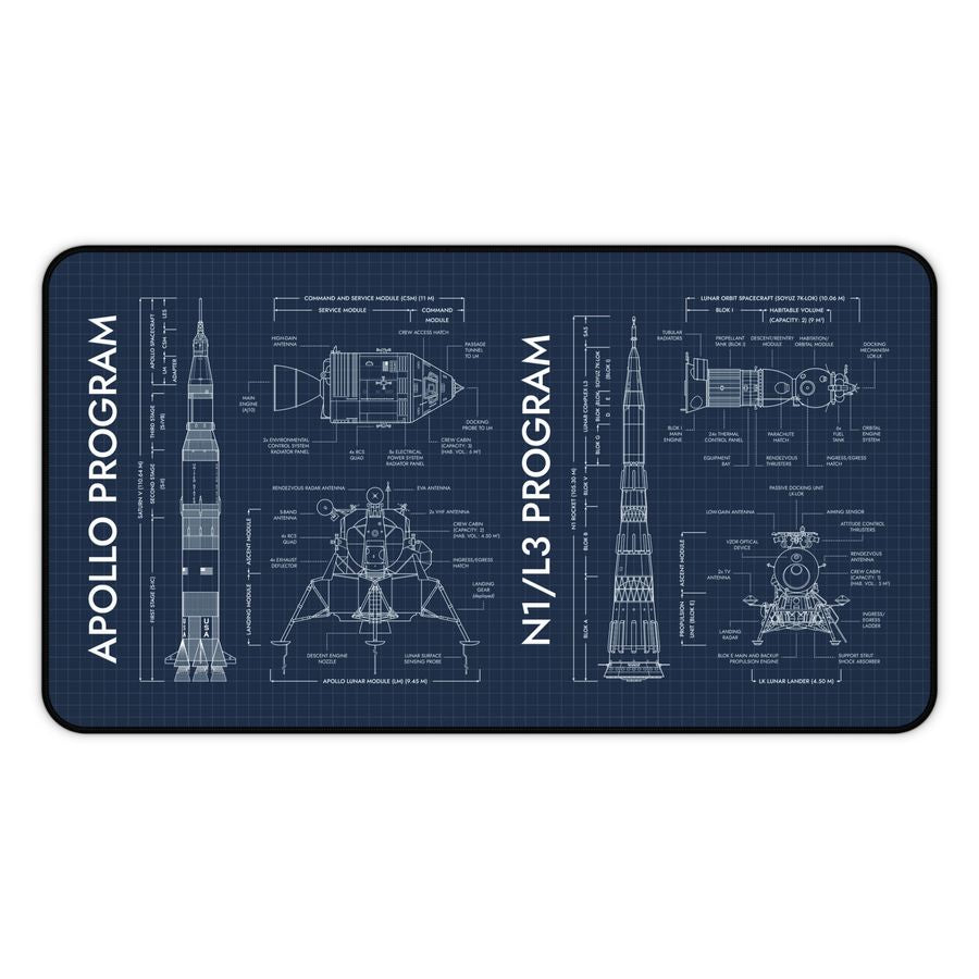 Apollo Program vs N1/L3 Program Desk Mat