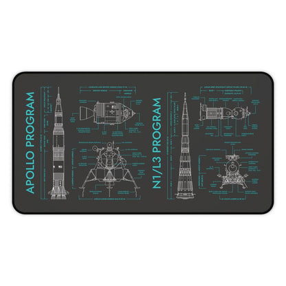 Apollo Program vs N1/L3 Program Desk Mat