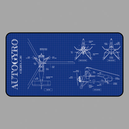 Autogyro Blueprint Desk Mat