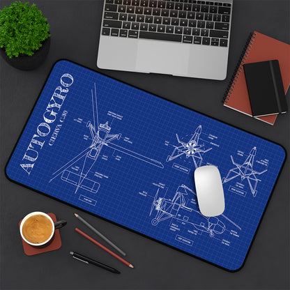 Autogyro Blueprint Desk Mat