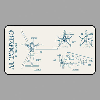 Autogyro Blueprint Desk Mat