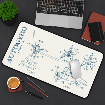 Autogyro Blueprint Desk Mat