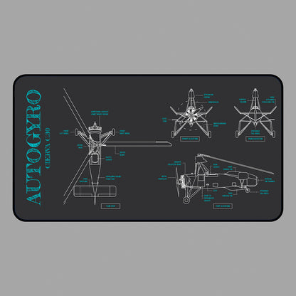 Autogyro Blueprint Desk Mat
