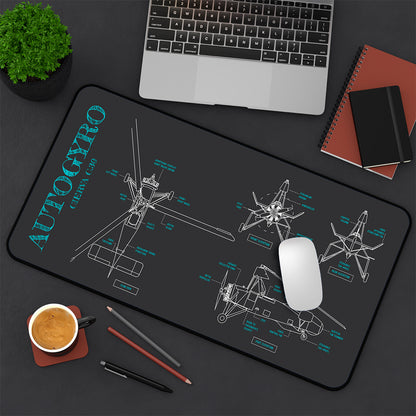Autogyro Blueprint Desk Mat