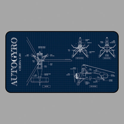 Autogyro Blueprint Desk Mat