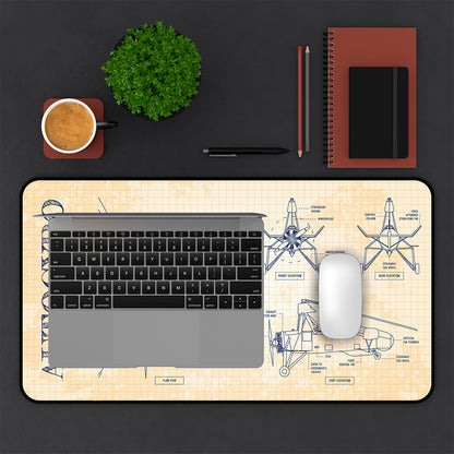 Autogyro Blueprint Desk Mat
