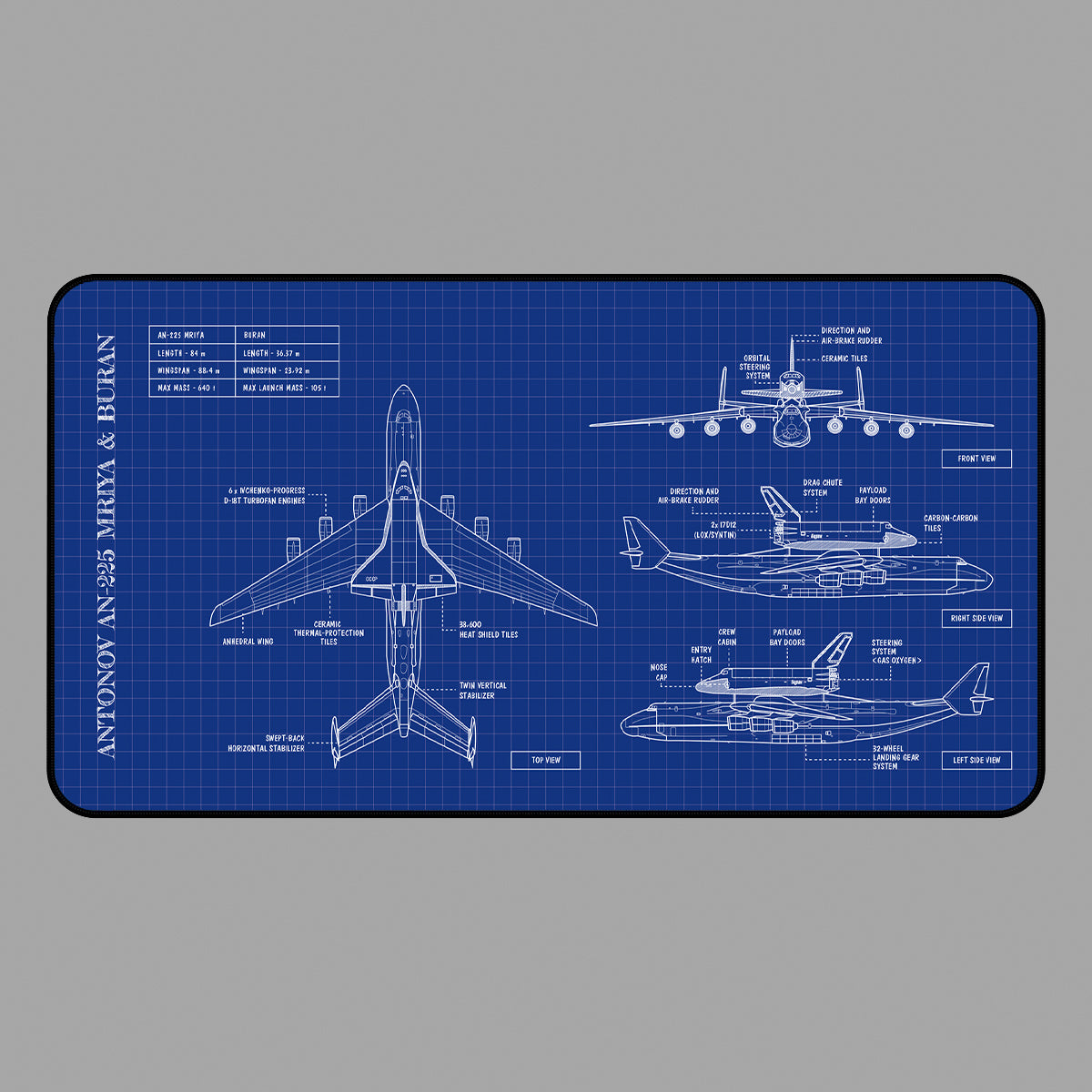 Antonov AN-225 Mriya & Buran Desk Mat
