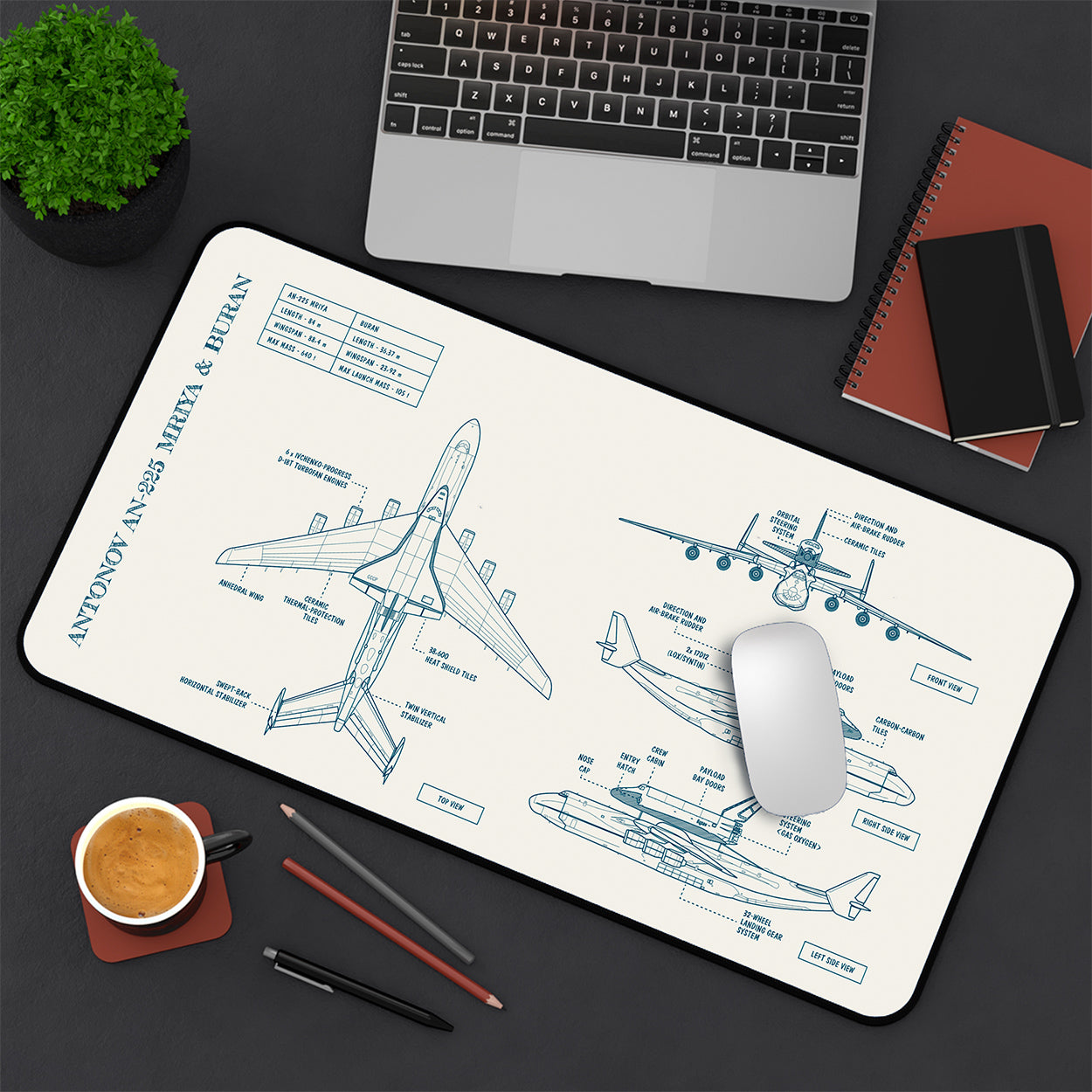 Antonov AN-225 Mriya & Buran Desk Mat