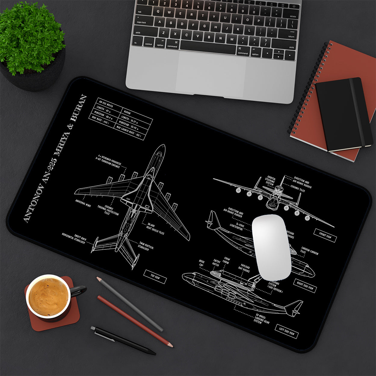 Antonov AN-225 Mriya & Buran Desk Mat