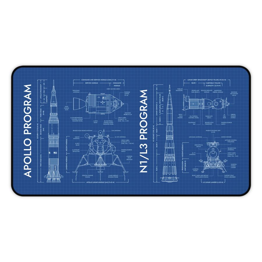 Apollo Program vs N1/L3 Program Desk Mat