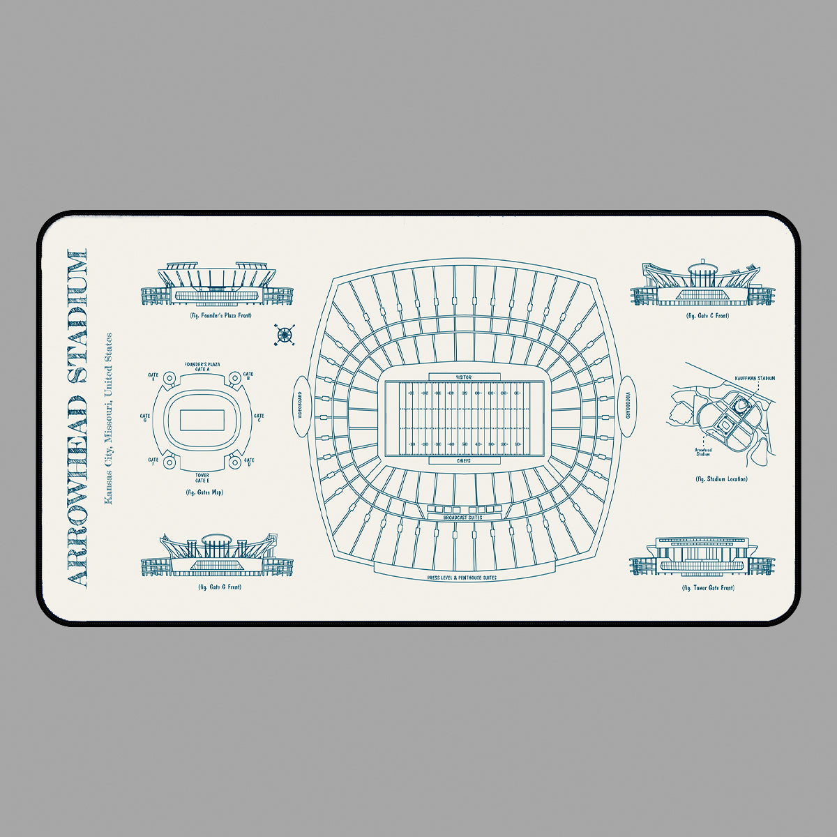 Arrowhead Stadium Desk Mat