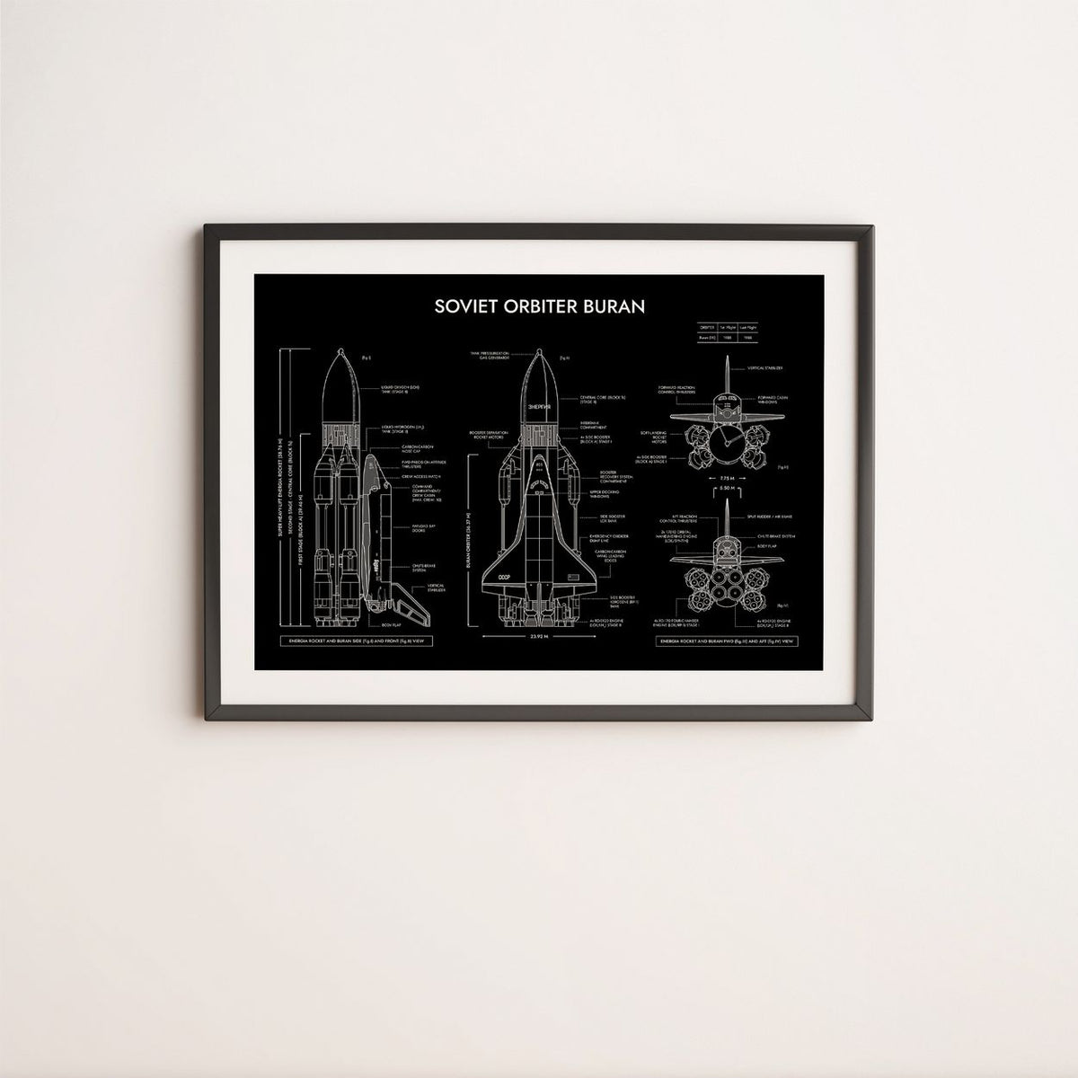 Soviet Orbiter Buran Poster