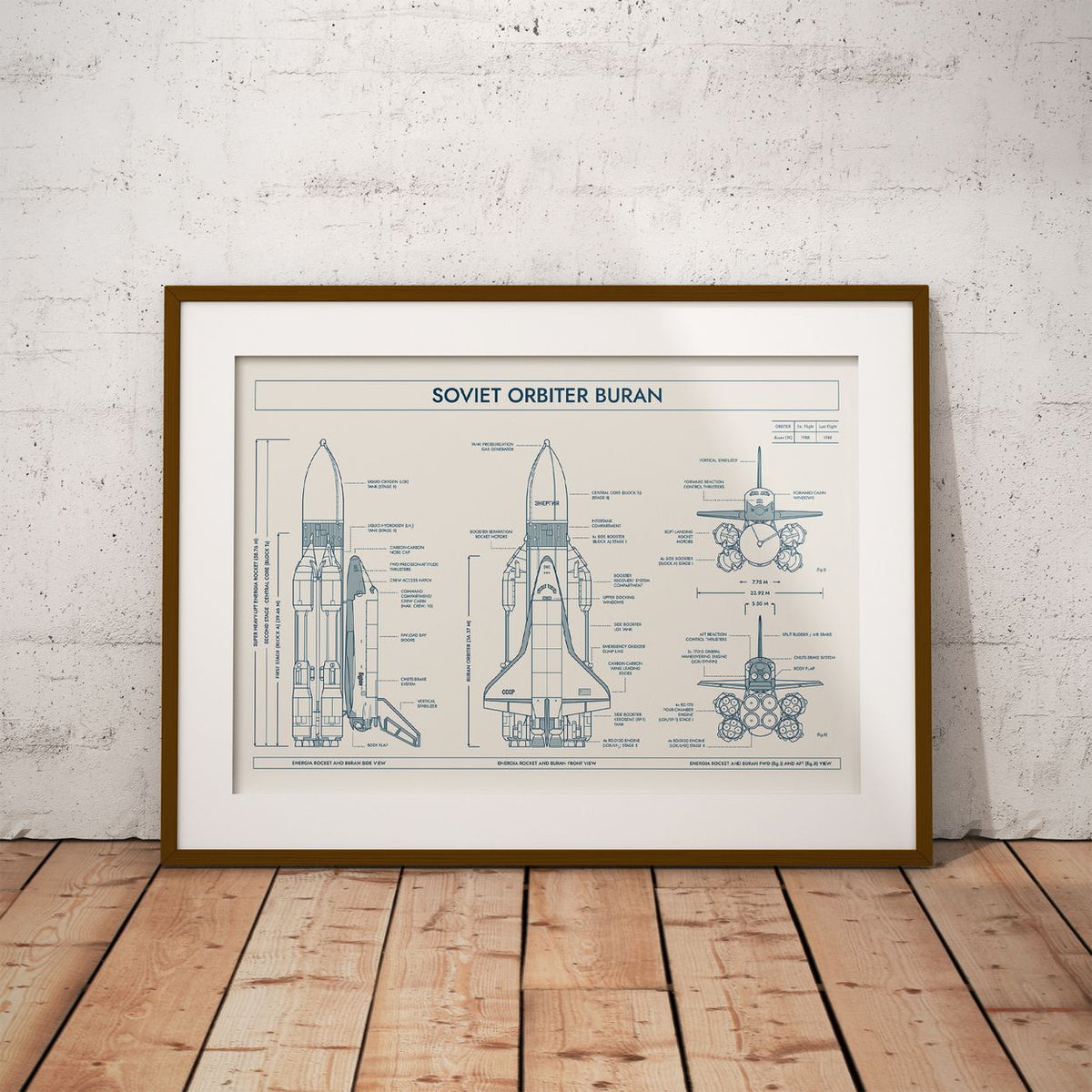 Soviet Orbiter Buran Poster
