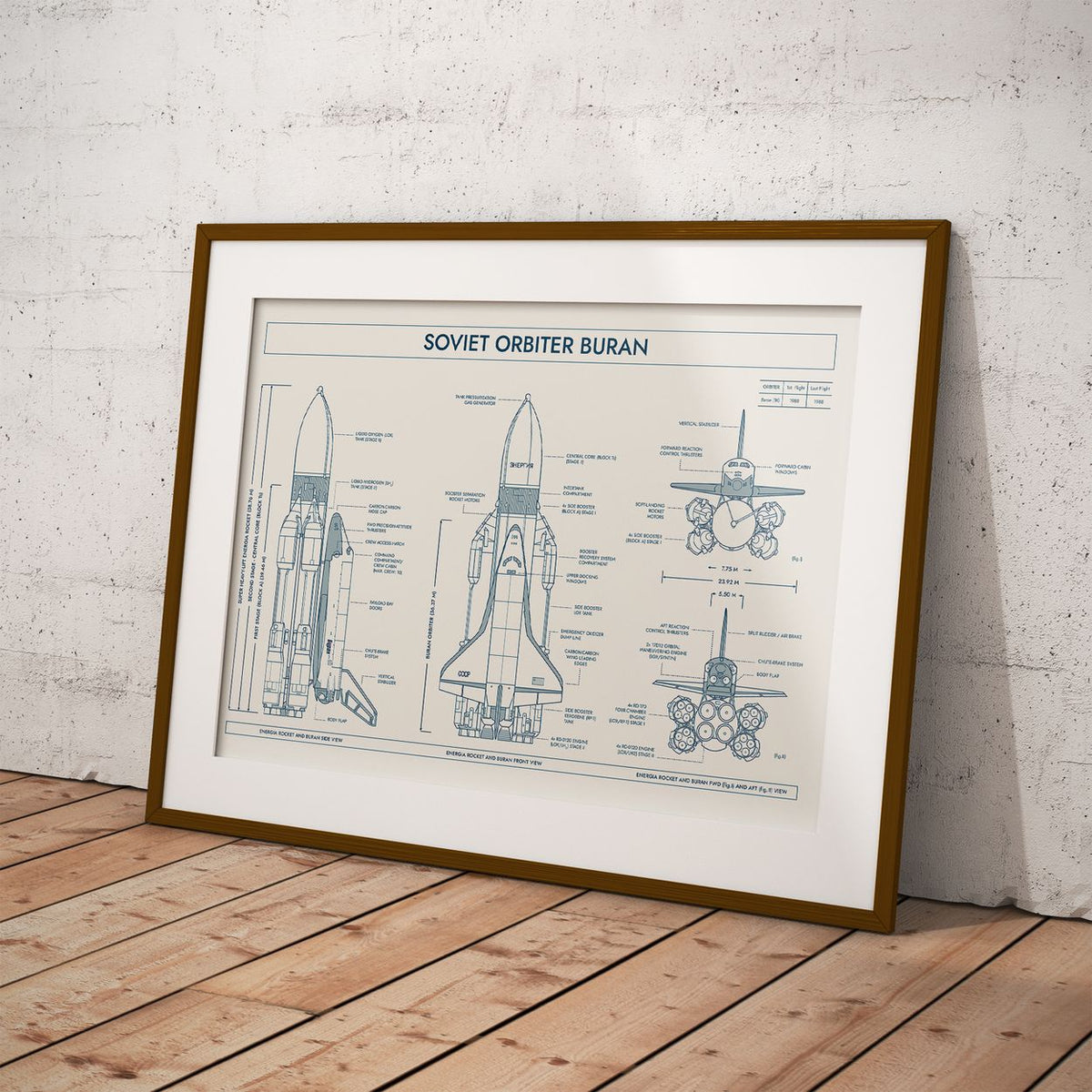 Soviet Orbiter Buran Poster