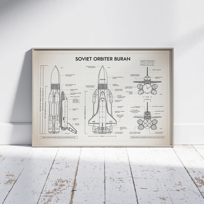 Soviet Orbiter Buran Poster