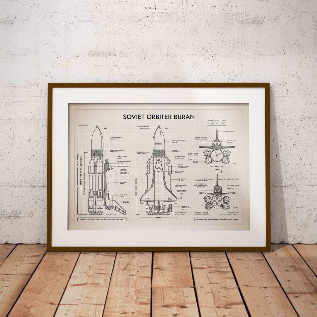 Soviet Orbiter Buran Poster