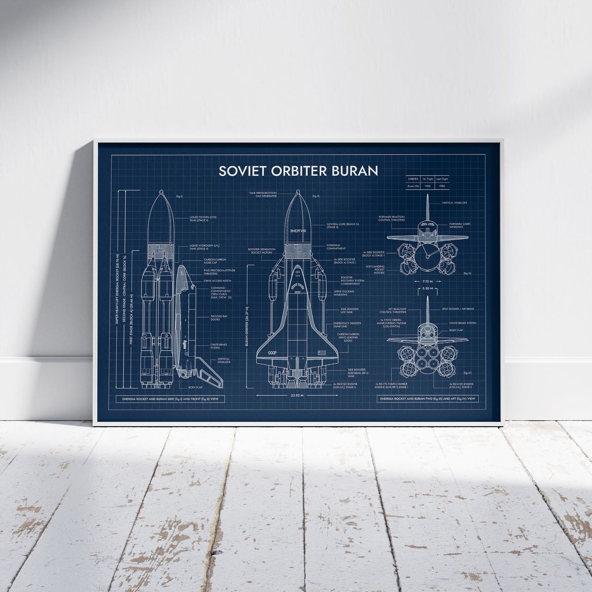 Soviet Orbiter Buran Poster
