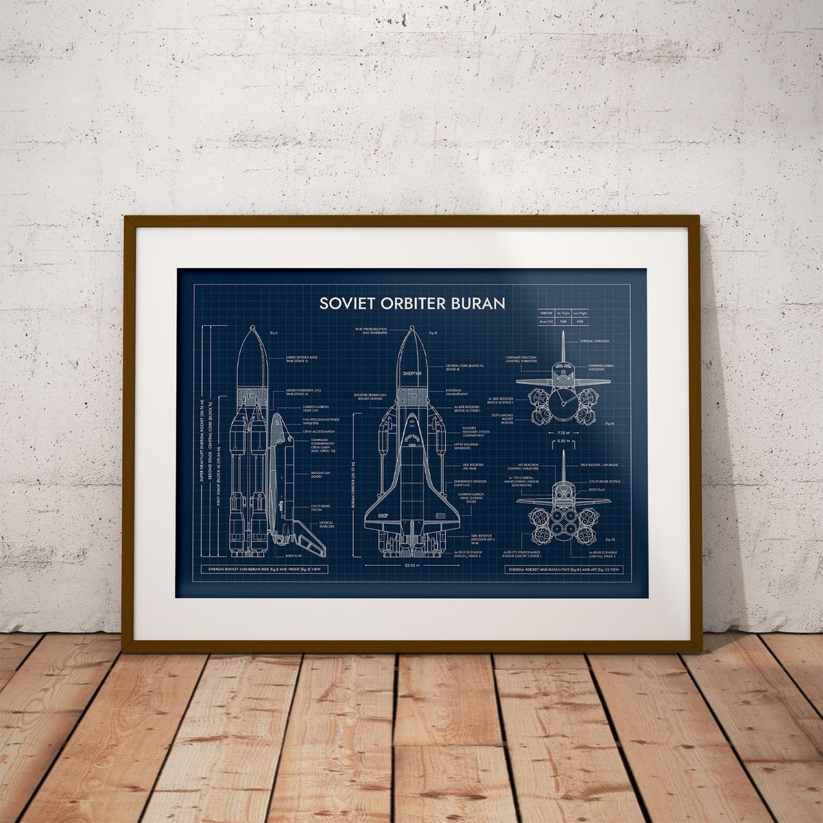 Soviet Orbiter Buran Poster