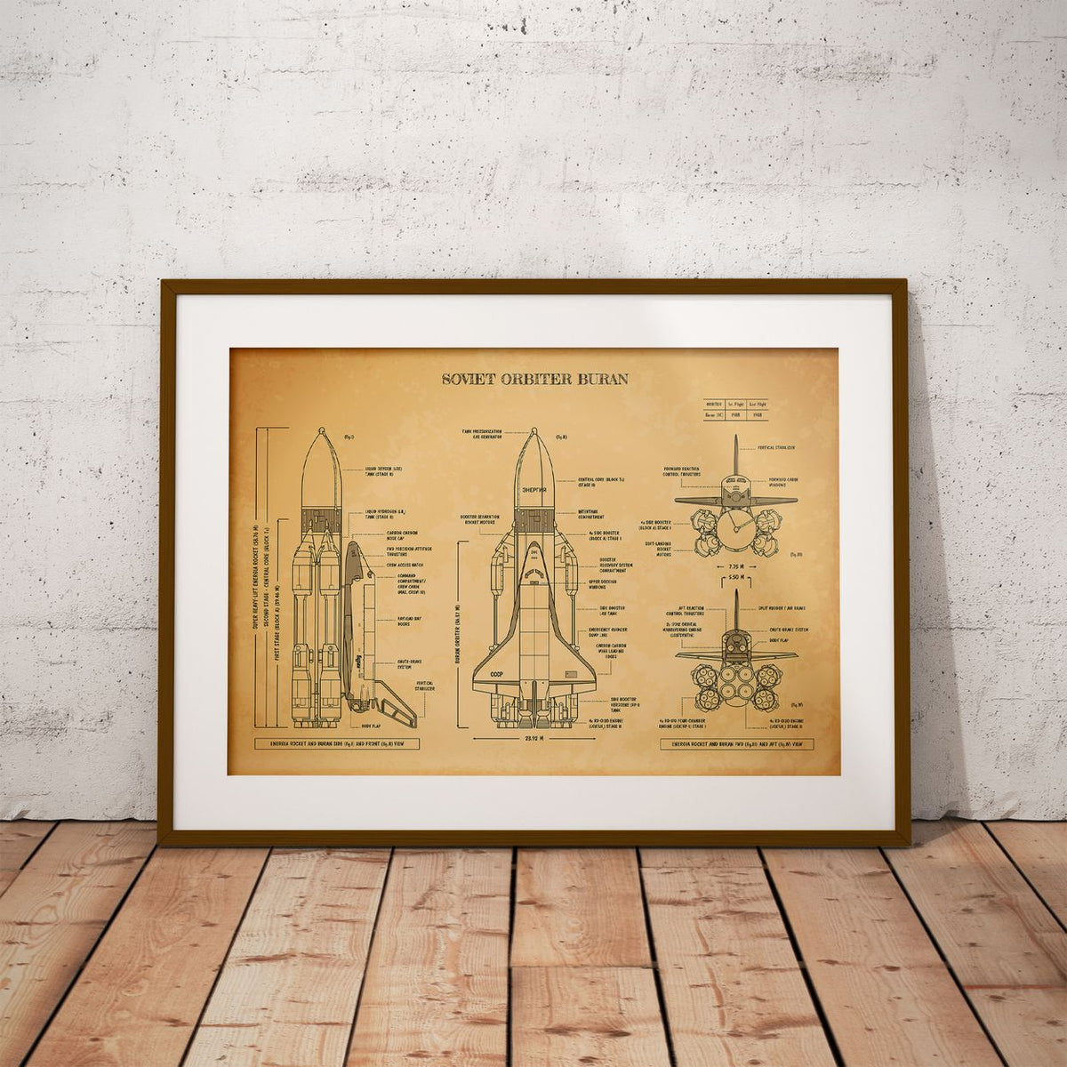 Soviet Orbiter Buran Poster