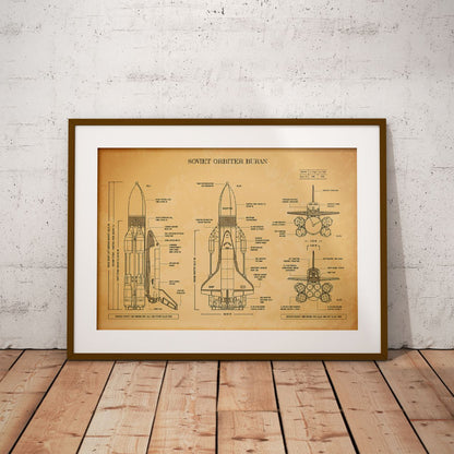 Soviet Orbiter Buran Poster