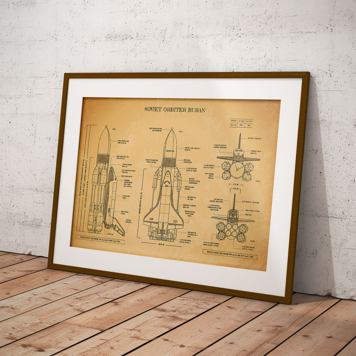 Soviet Orbiter Buran Poster