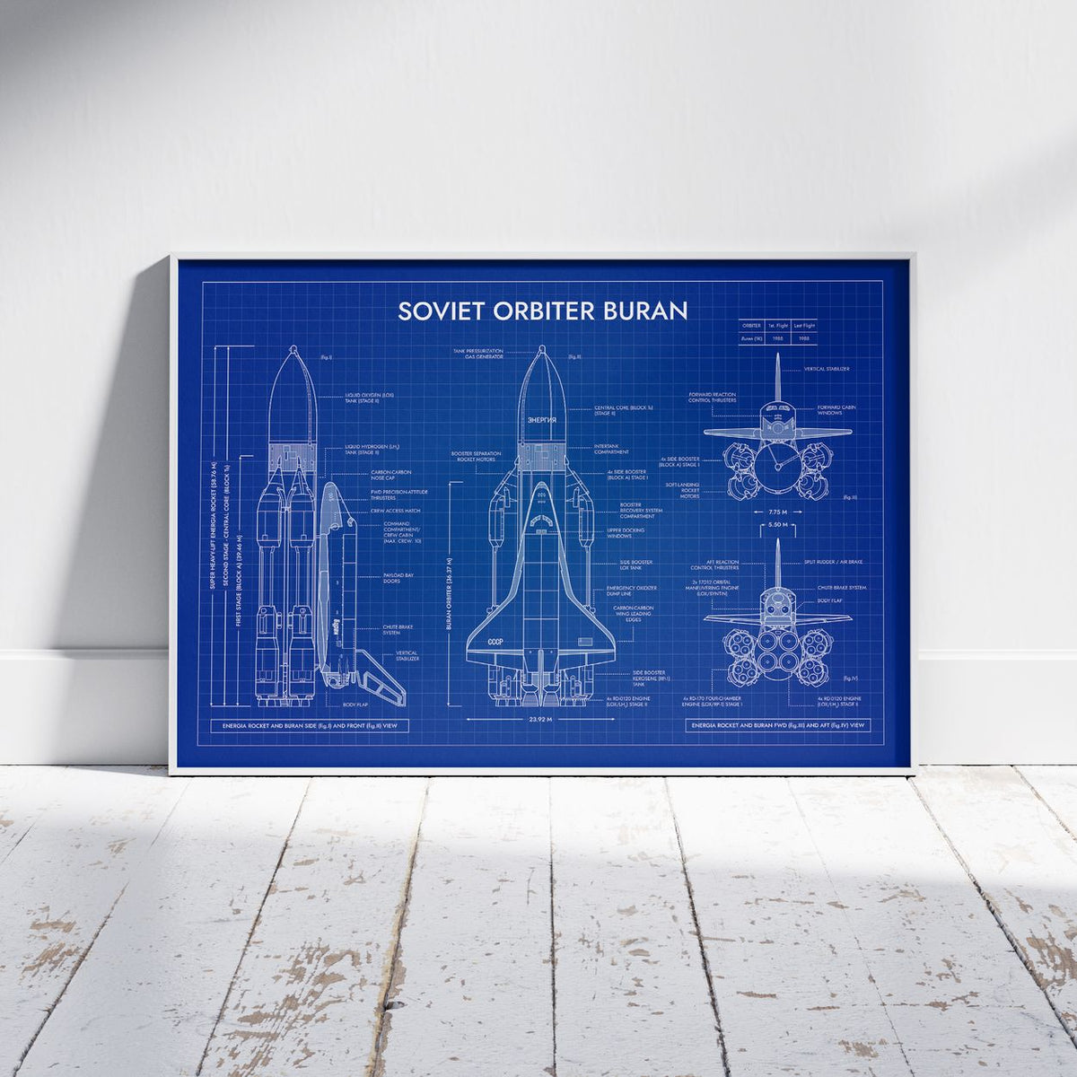 Soviet Orbiter Buran Poster