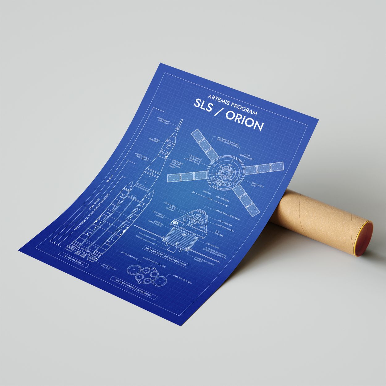 Artemis Program: SLS / Orion (Vertical) Poster