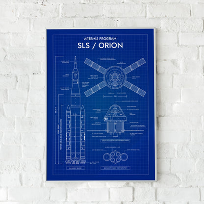 Artemis Program: SLS / Orion (Vertical) Poster