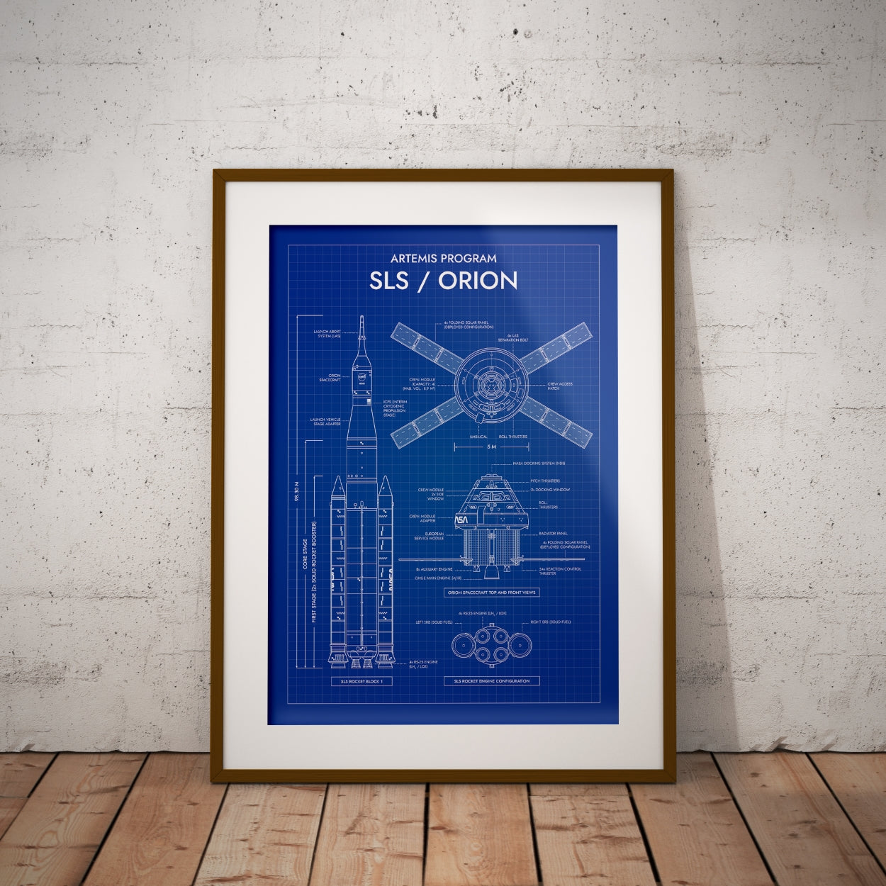 Artemis Program: SLS / Orion (Vertical) Poster