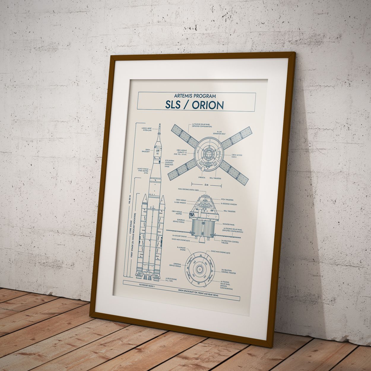 Artemis Program: SLS / Orion (Vertical) Poster