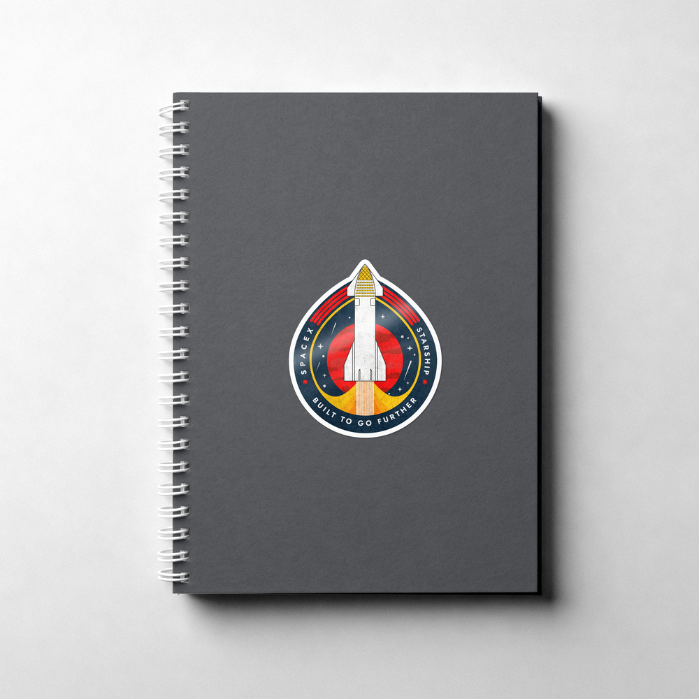 SpaceX-Starship: Built to Go Further - Sticker