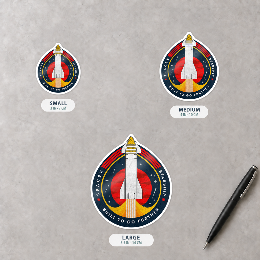 SpaceX-Starship: Built to Go Further - Sticker