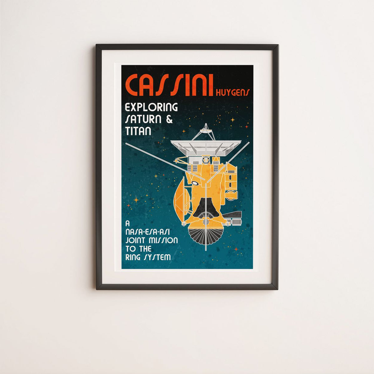 Cassini-Huygens (Retro) Poster