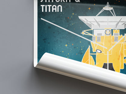Cassini-Huygens (Retro) Poster
