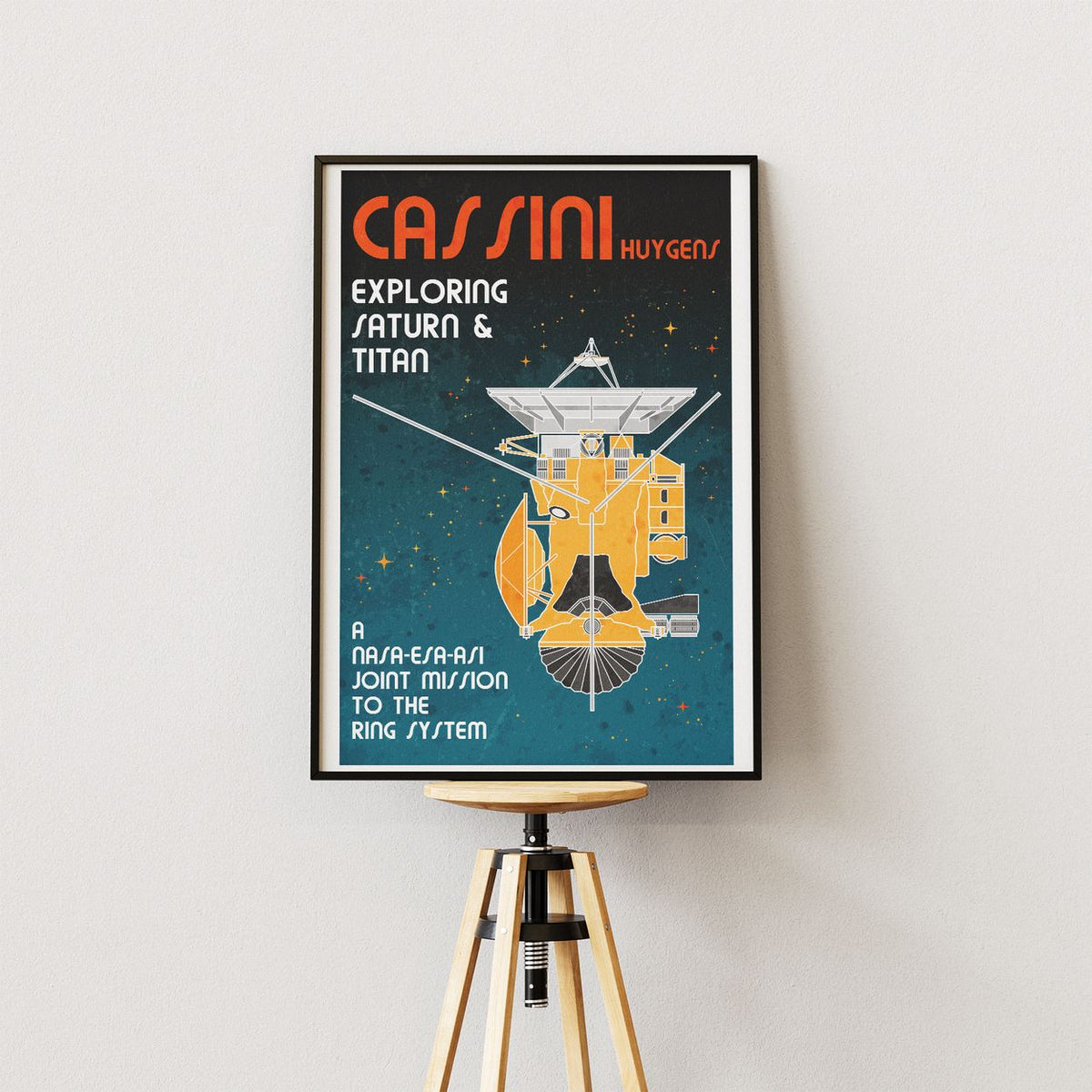 Cassini-Huygens (Retro) Poster