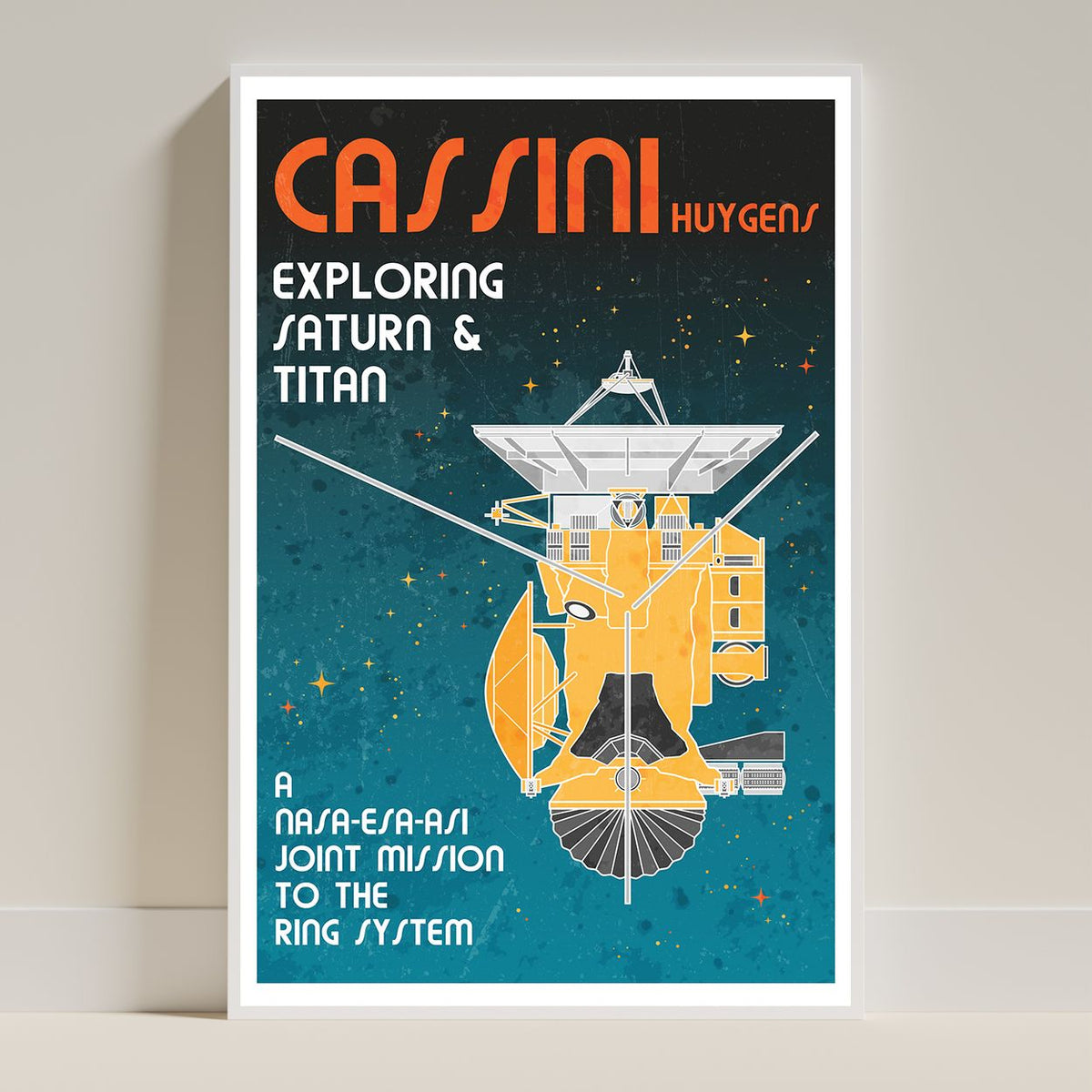 Cassini-Huygens (Retro) Poster
