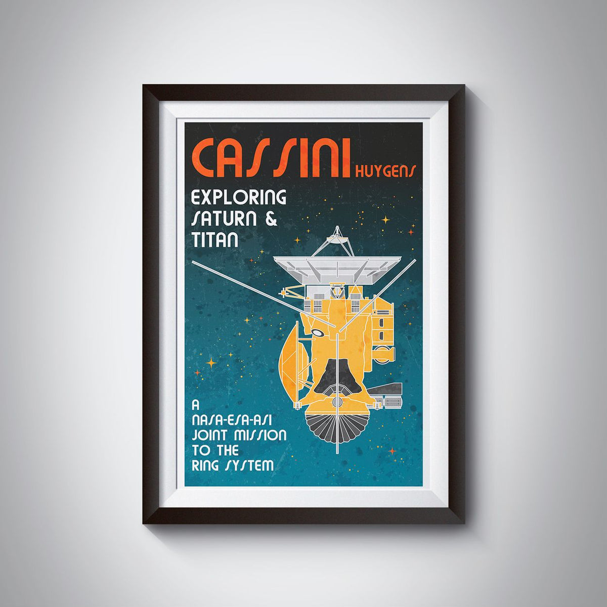 Cassini-Huygens (Retro) Poster